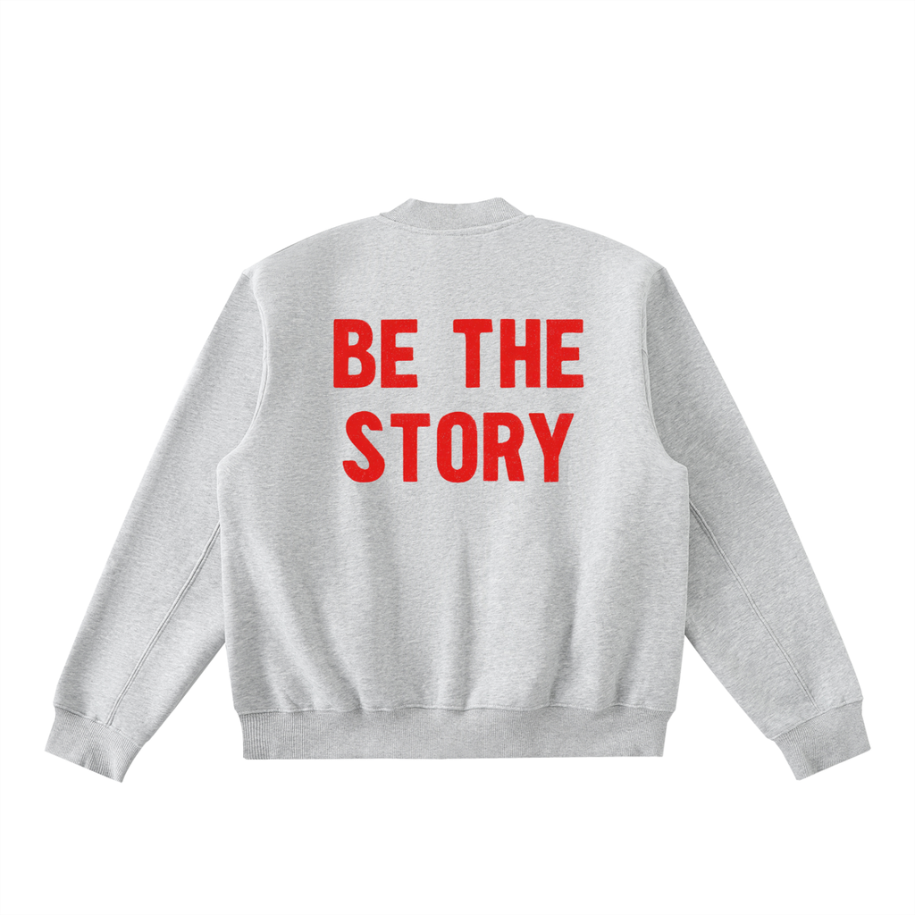 Essential Zip-Up Fleeced Varsity Jacket