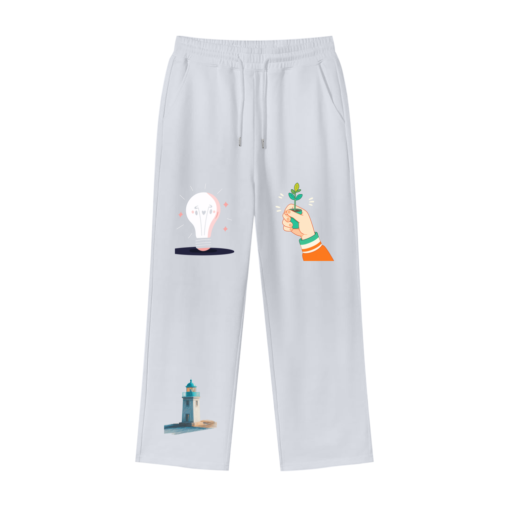 Loose Fit Fleece Straight Leg Pants