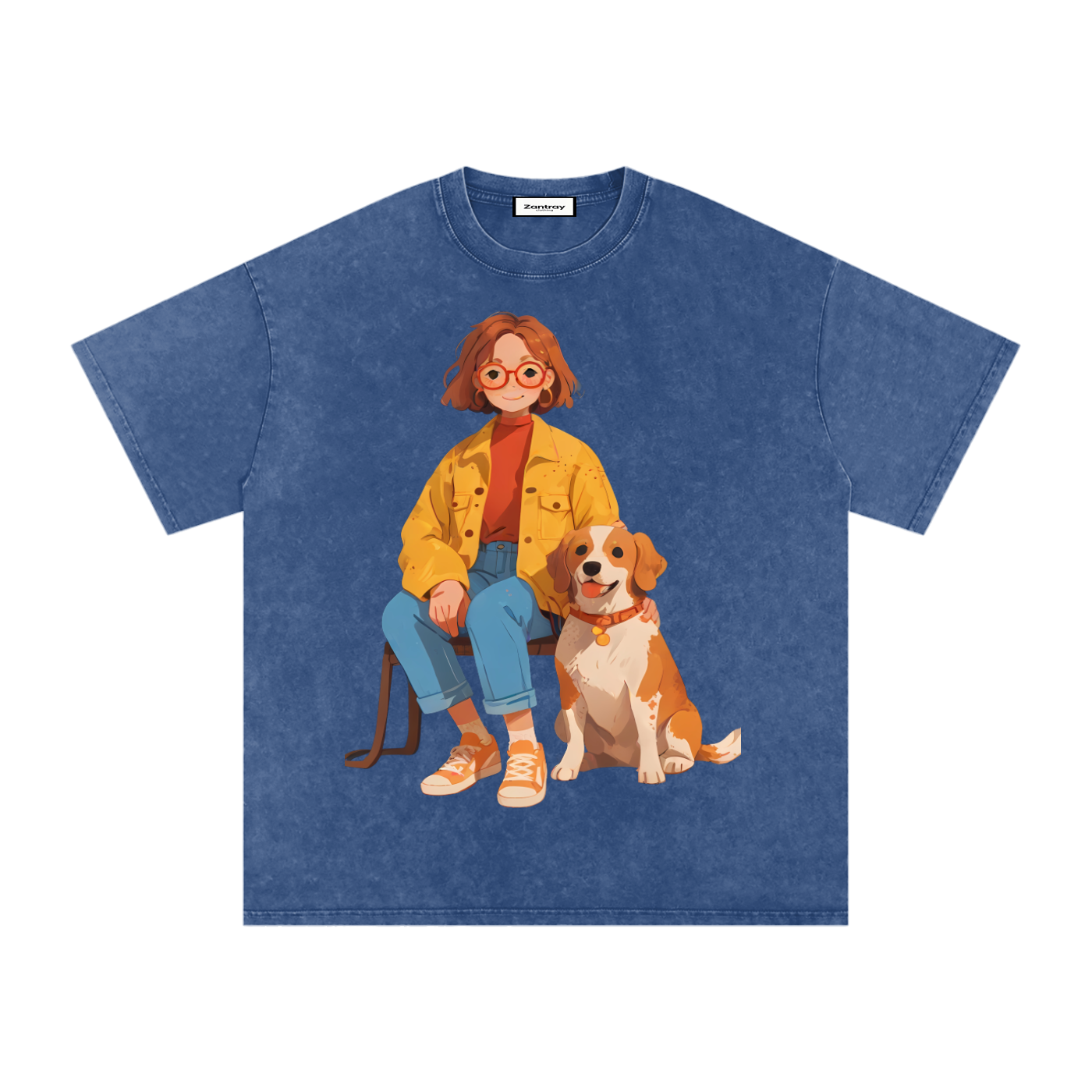 Snow Washed Oversized Cotton T-Shirt