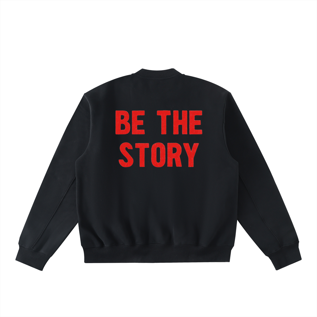 Essential Zip-Up Fleeced Varsity Jacket