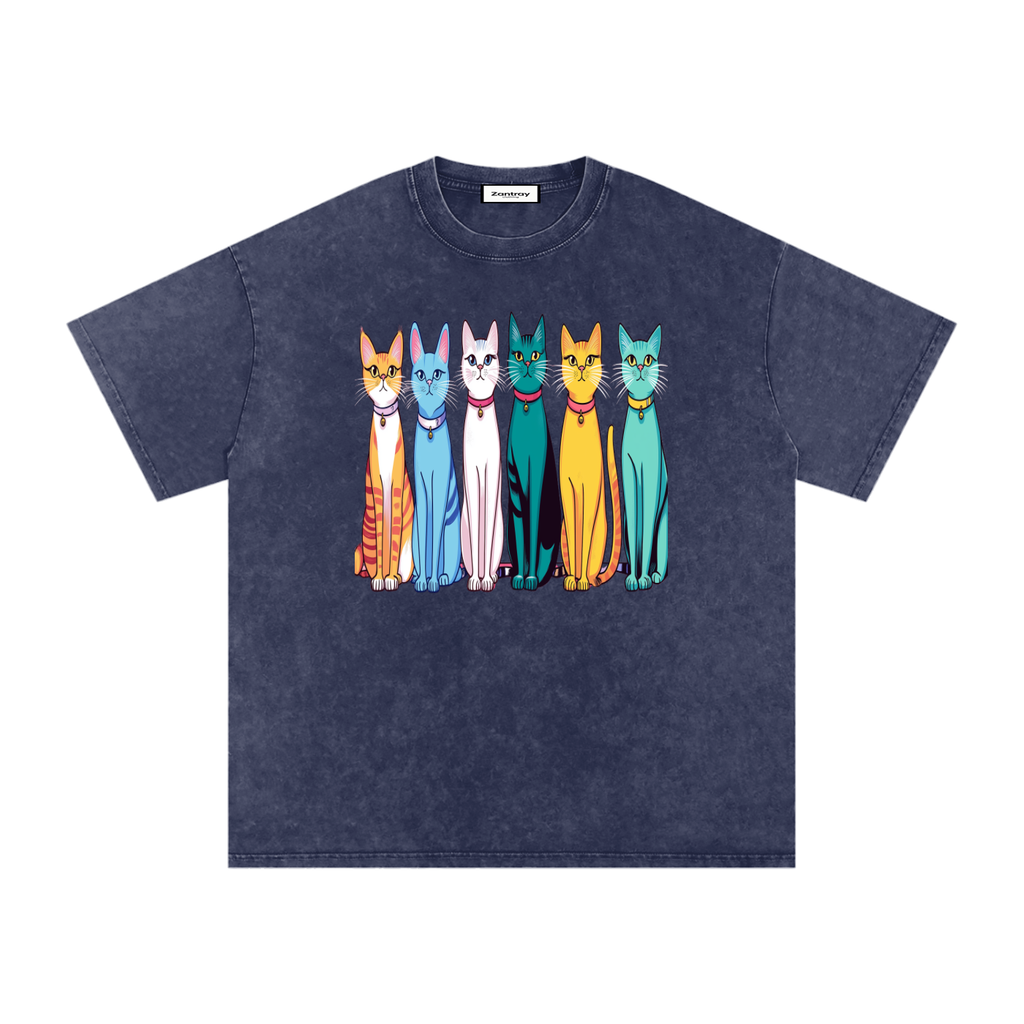 Snow Washed Oversized Cotton T-Shirt