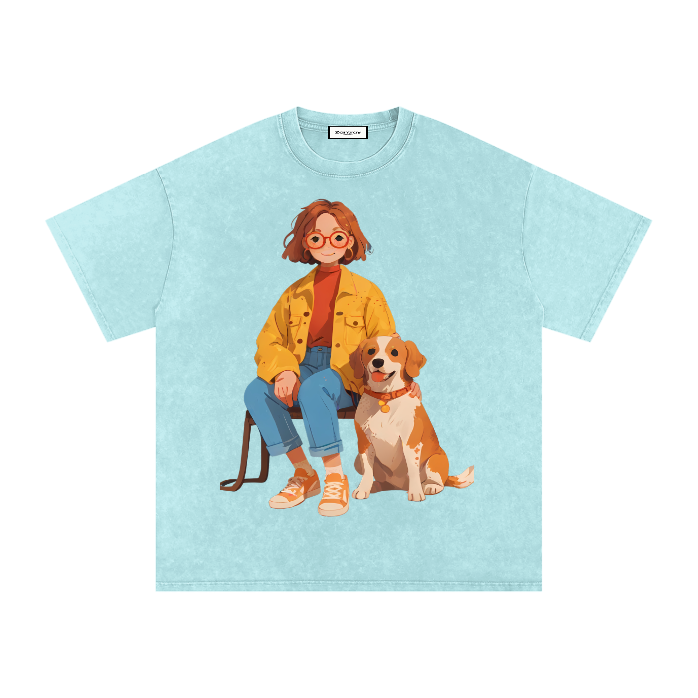 Snow Washed Oversized Cotton T-Shirt