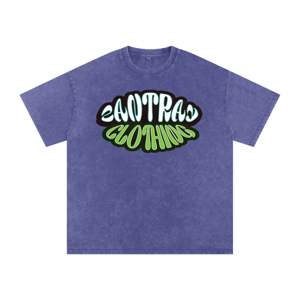 Snow Washed Oversized Cotton T-Shirt