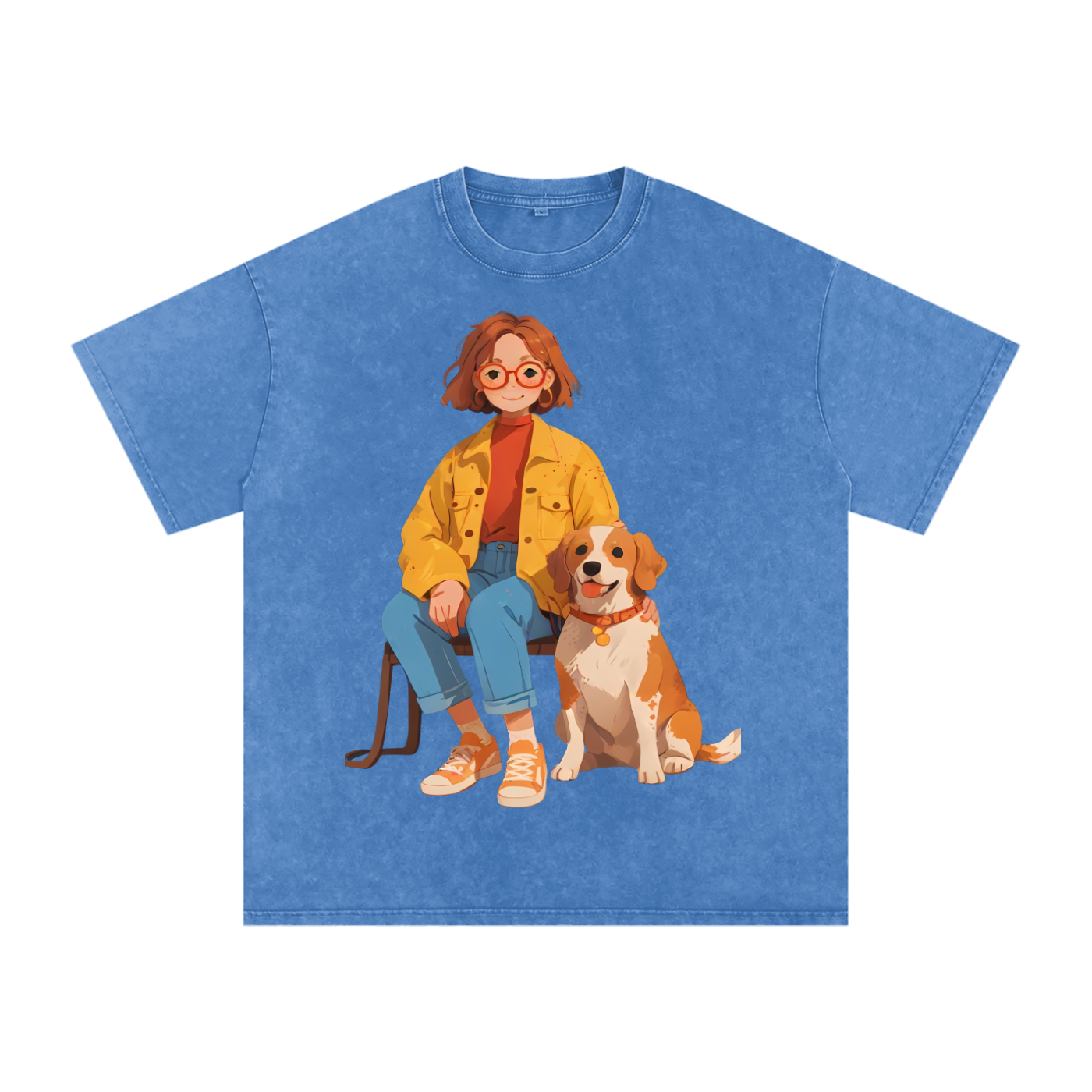 Snow Washed Oversized Cotton T-Shirt