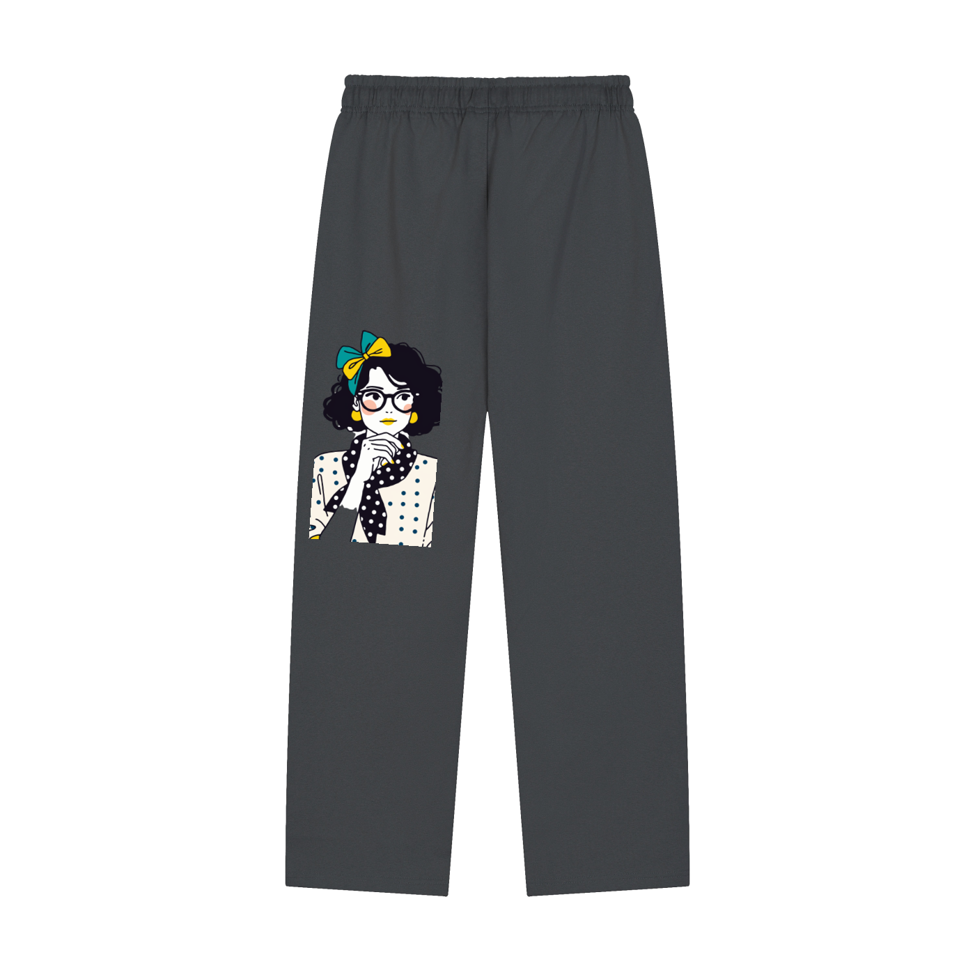 Solid Color Straight-Leg Sweatpants
