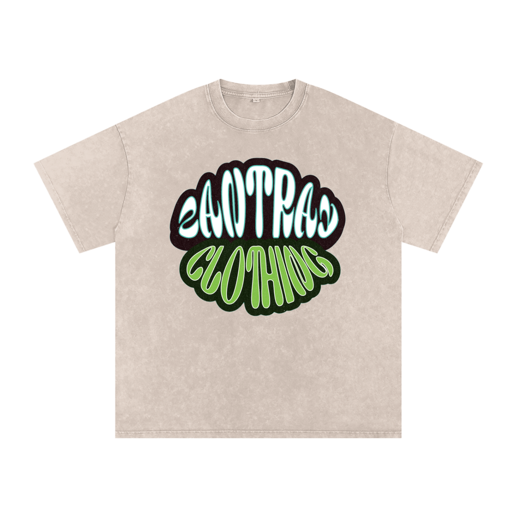 Snow Washed Oversized Cotton T-Shirt