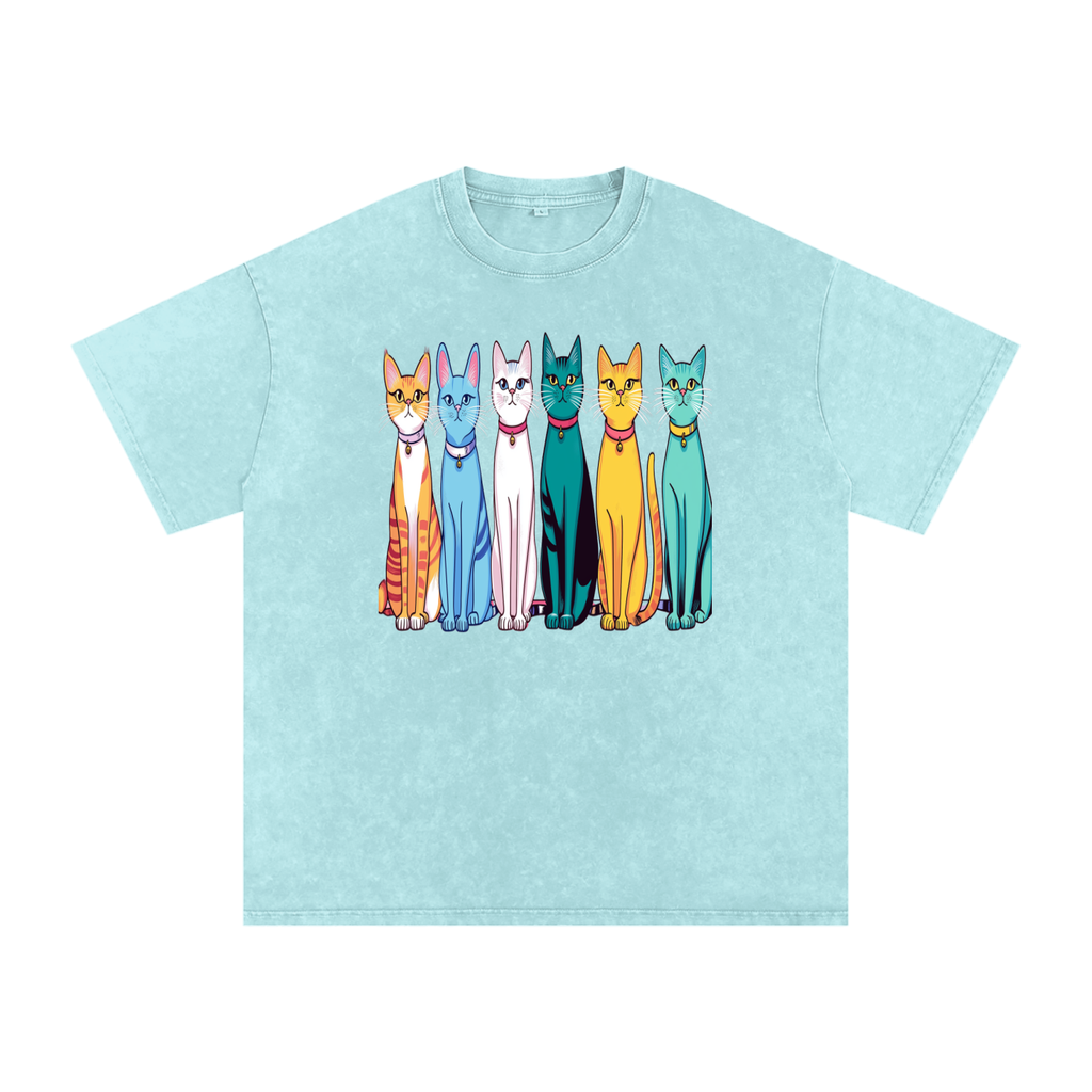 Snow Washed Oversized Cotton T-Shirt