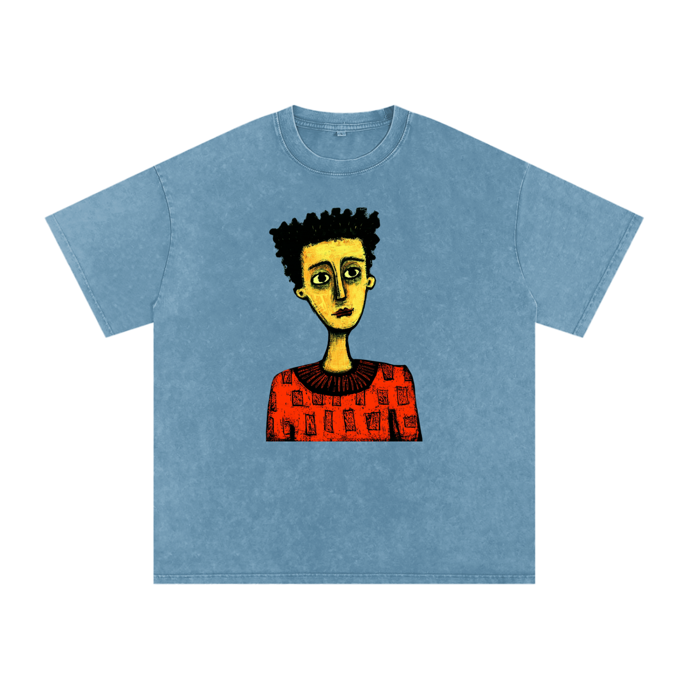 Snow Washed Oversized Cotton T-Shirt