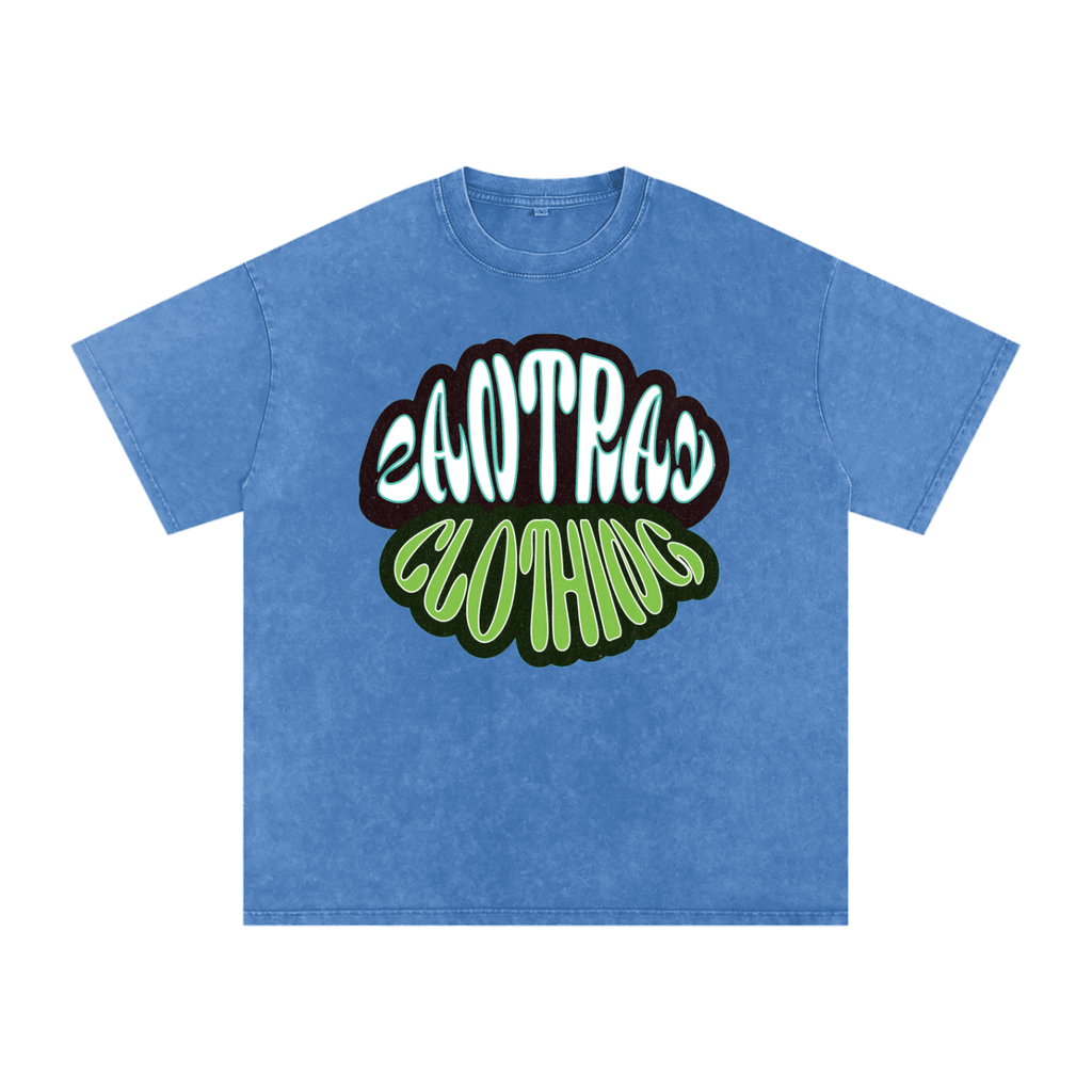 Snow Washed Oversized Cotton T-Shirt