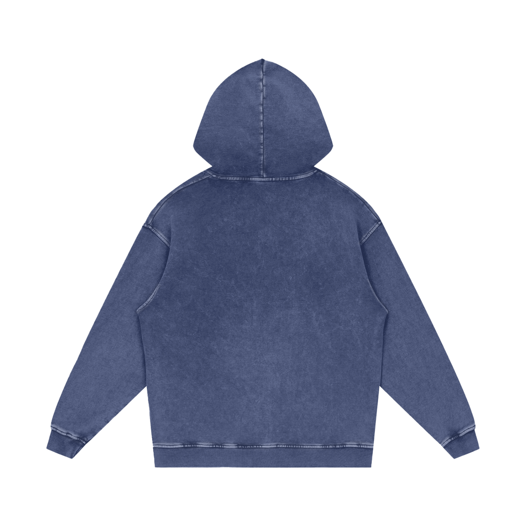 Snow Washed Loose Cotton Hoodie