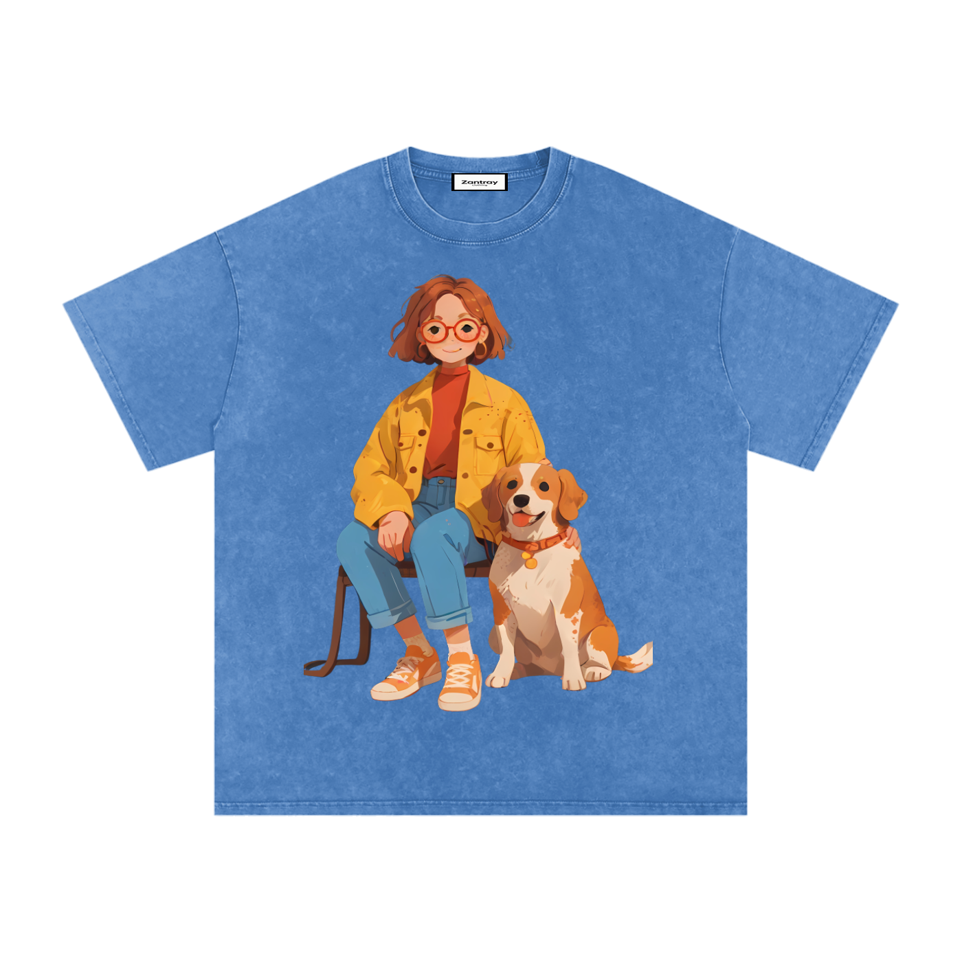 Snow Washed Oversized Cotton T-Shirt