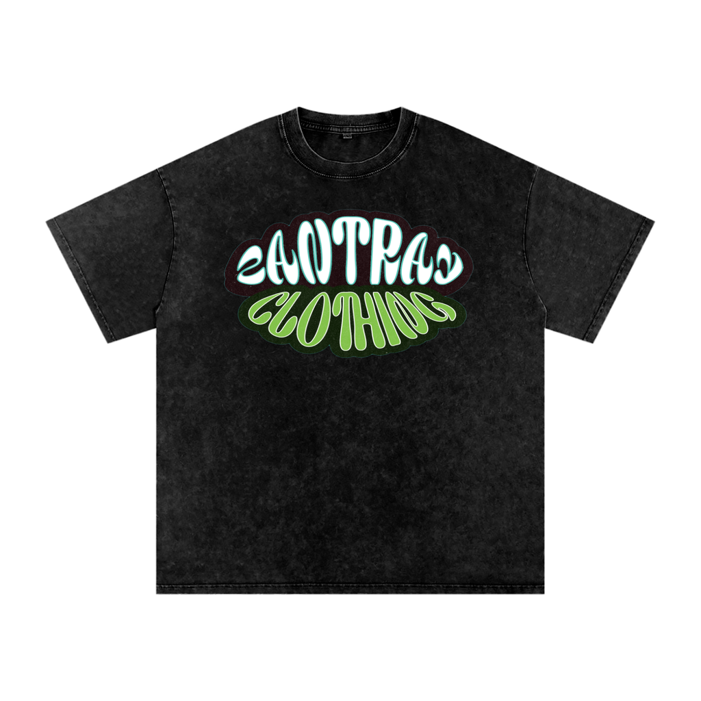 Snow Washed Oversized Cotton T-Shirt