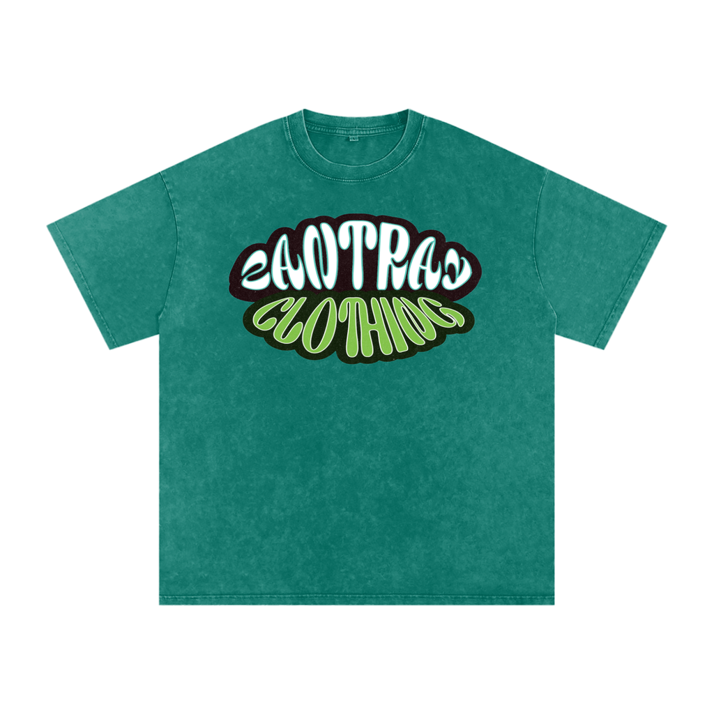 Snow Washed Oversized Cotton T-Shirt