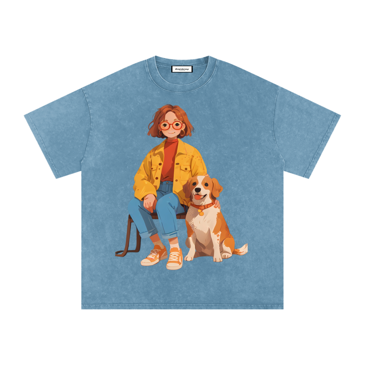 Snow Washed Oversized Cotton T-Shirt