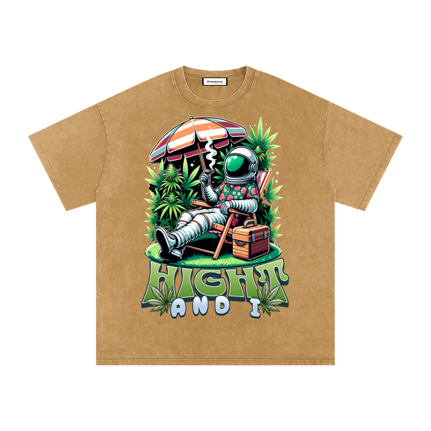 Snow Washed Oversized Cotton T-Shirt