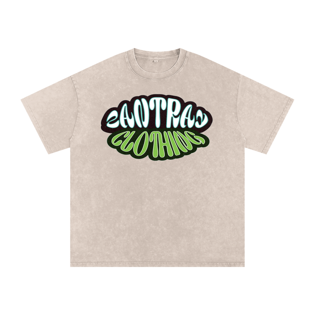 Snow Washed Oversized Cotton T-Shirt