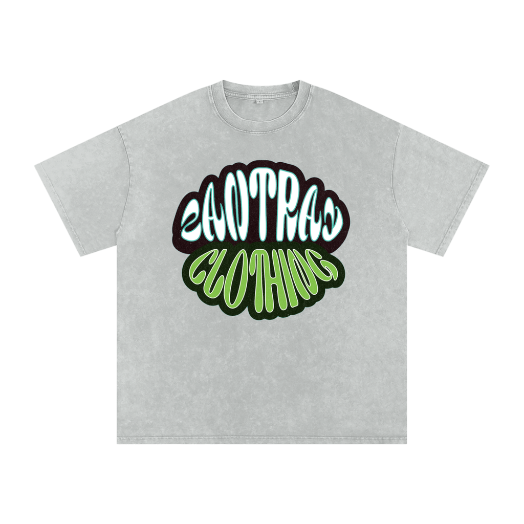 Snow Washed Oversized Cotton T-Shirt