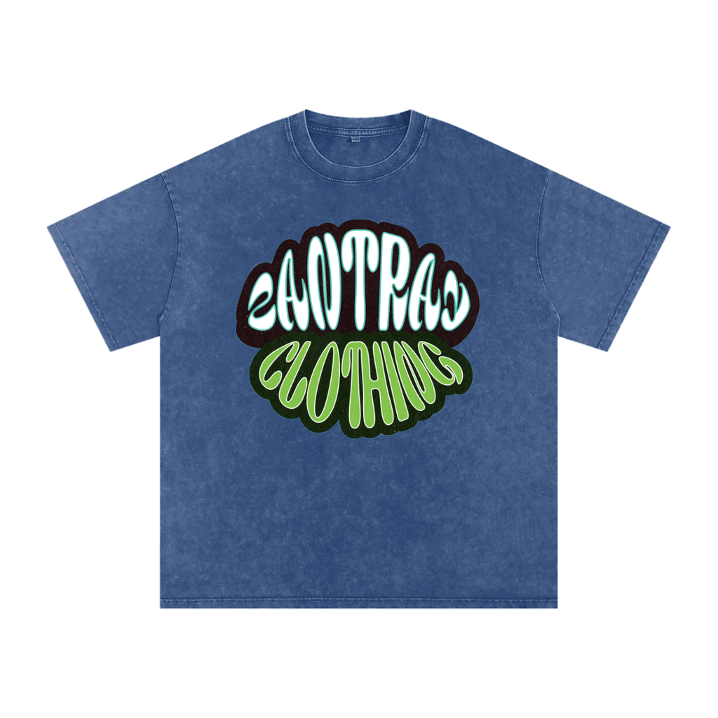 Snow Washed Oversized Cotton T-Shirt