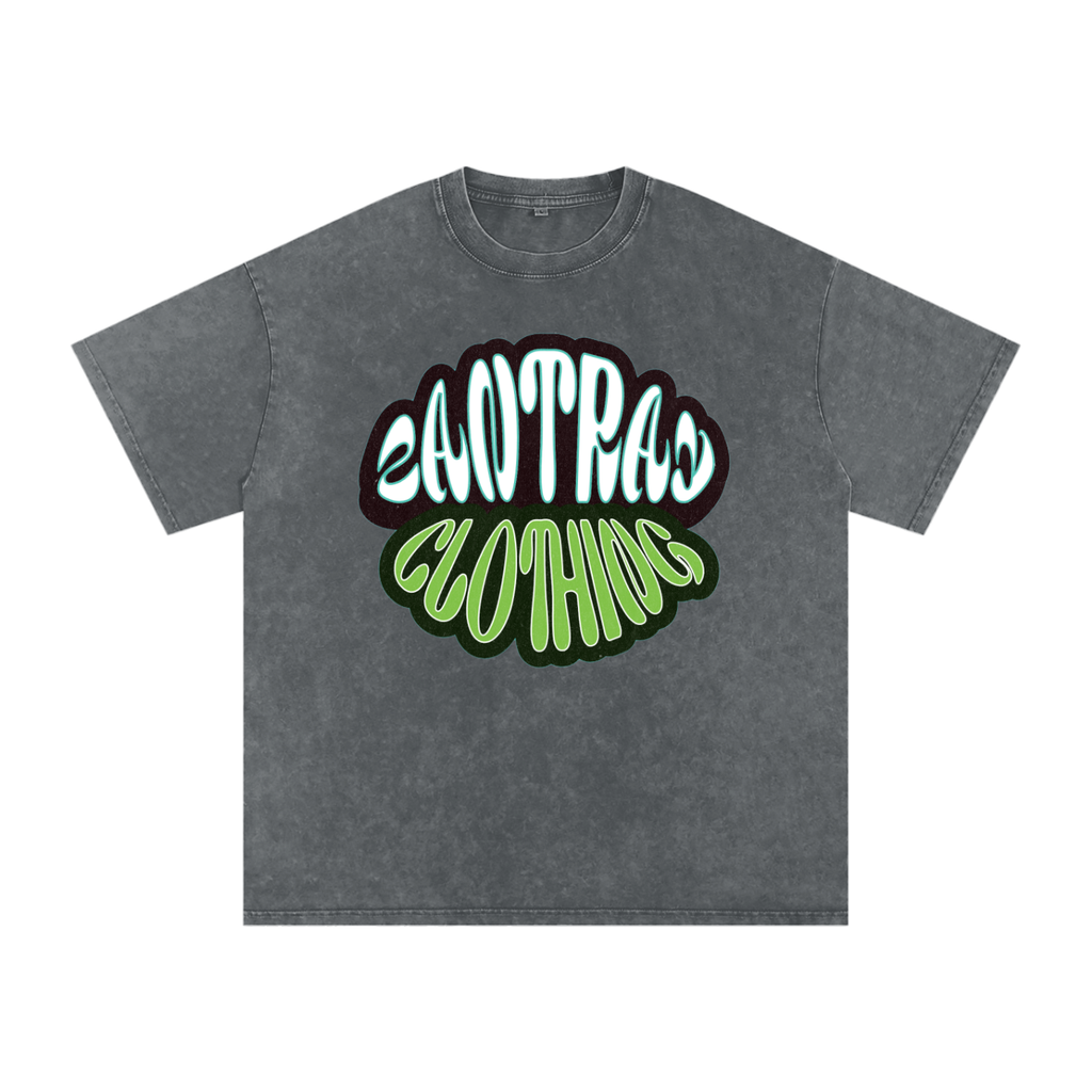 Snow Washed Oversized Cotton T-Shirt