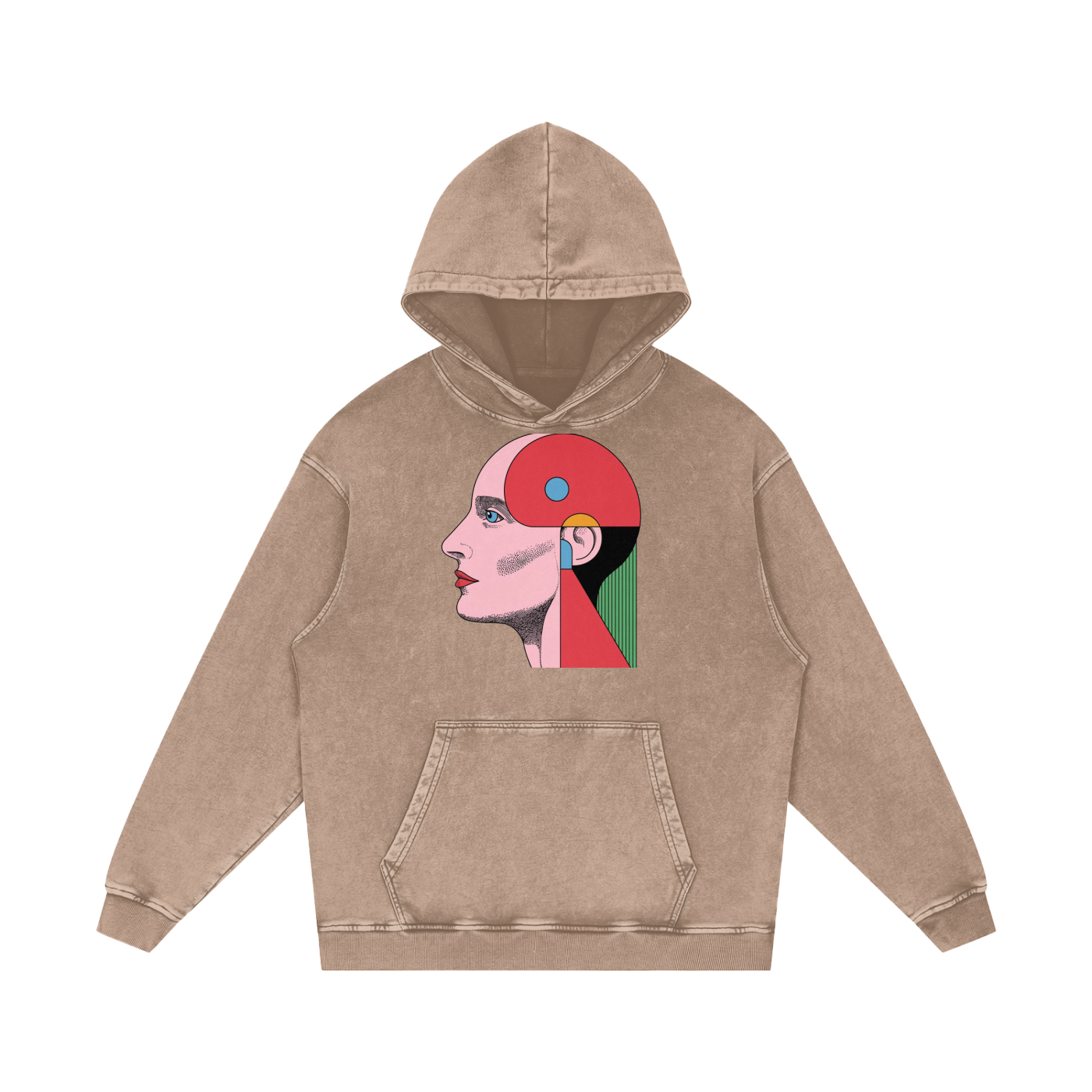 Snow Washed Loose Cotton Hoodie