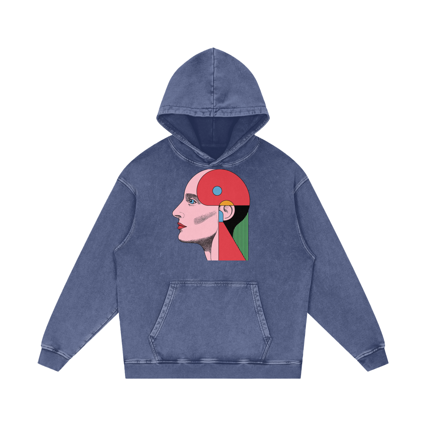 Snow Washed Loose Cotton Hoodie