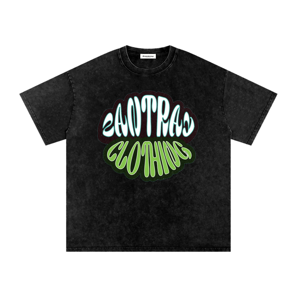 Snow Washed Oversized Cotton T-Shirt