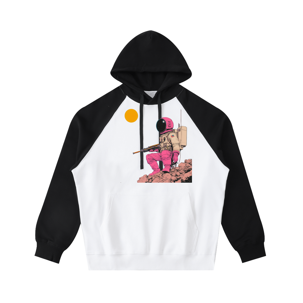 Color-Block Raglan Sleeve Hoodie