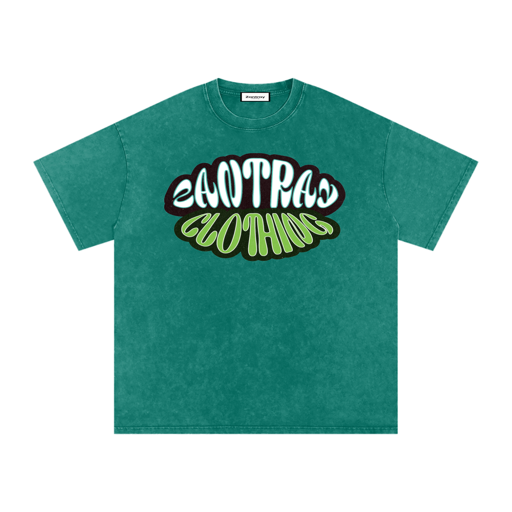 Snow Washed Oversized Cotton T-Shirt