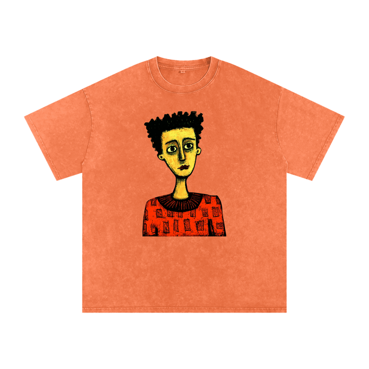 Snow Washed Oversized Cotton T-Shirt