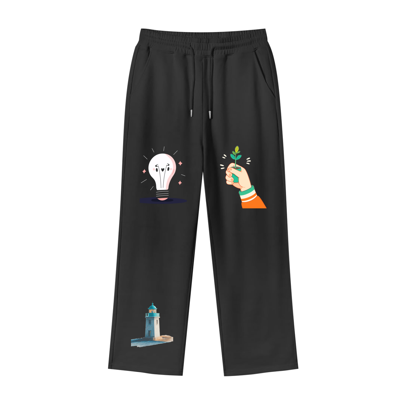 Loose Fit Fleece Straight Leg Pants