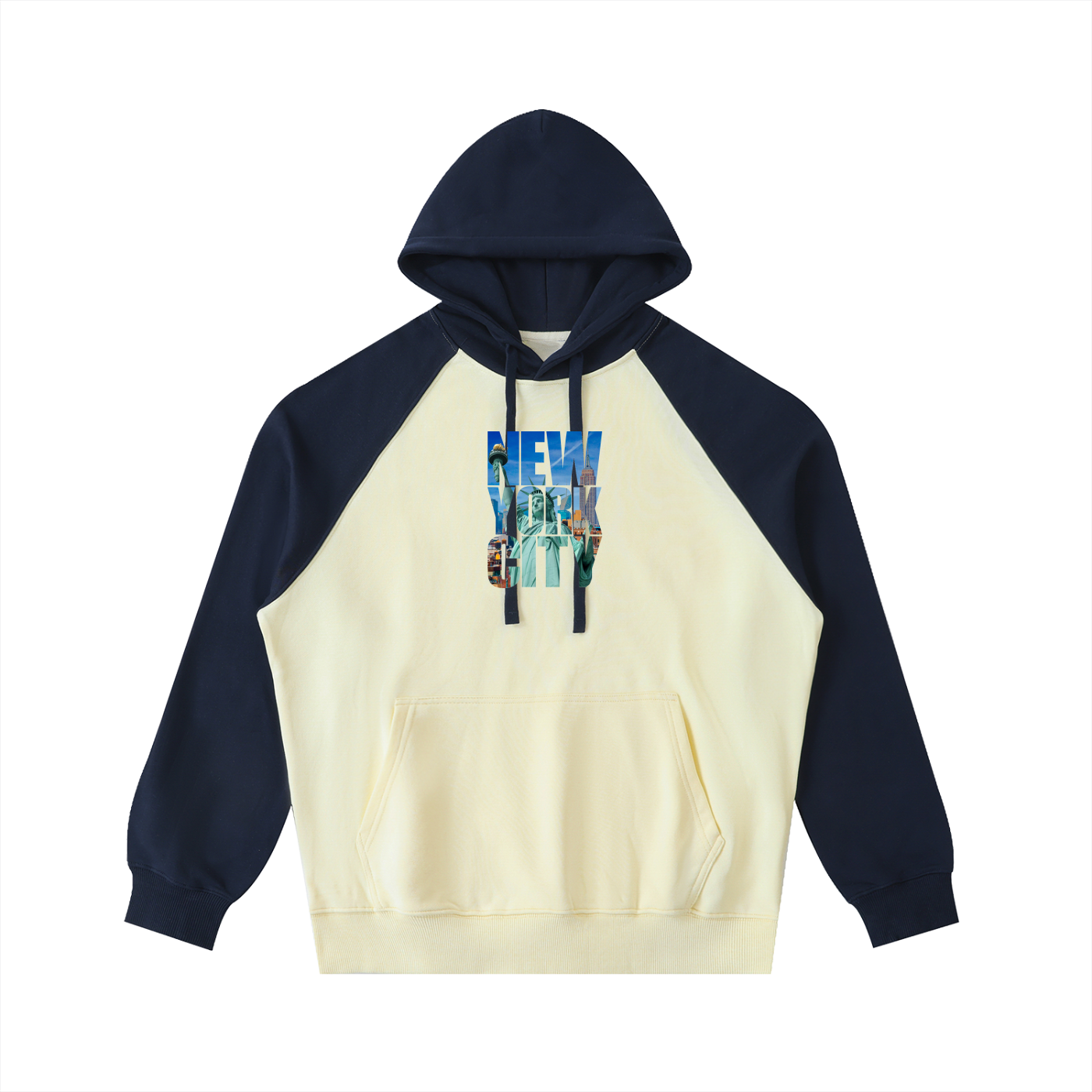 Color-Block Raglan Sleeve Hoodie