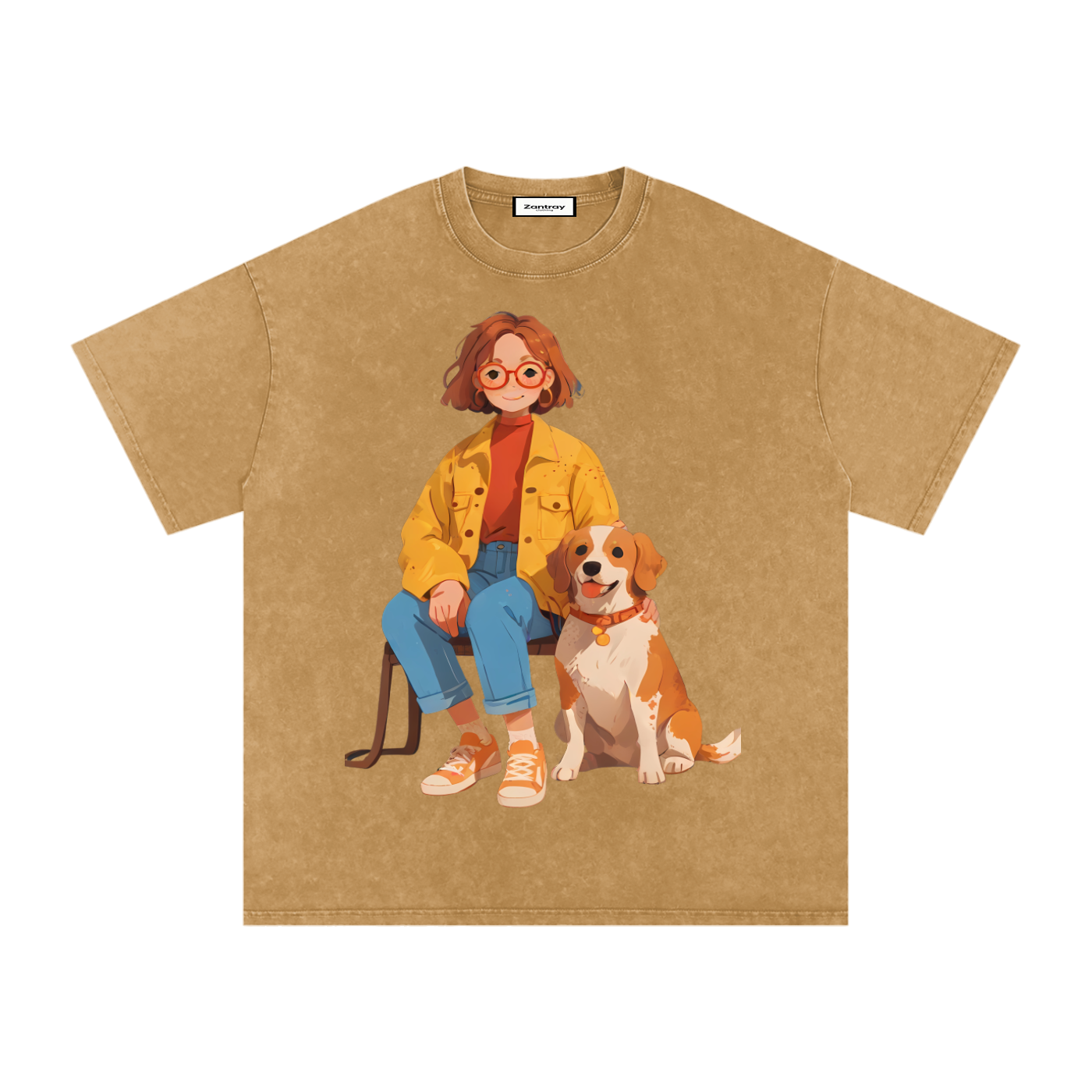 Snow Washed Oversized Cotton T-Shirt