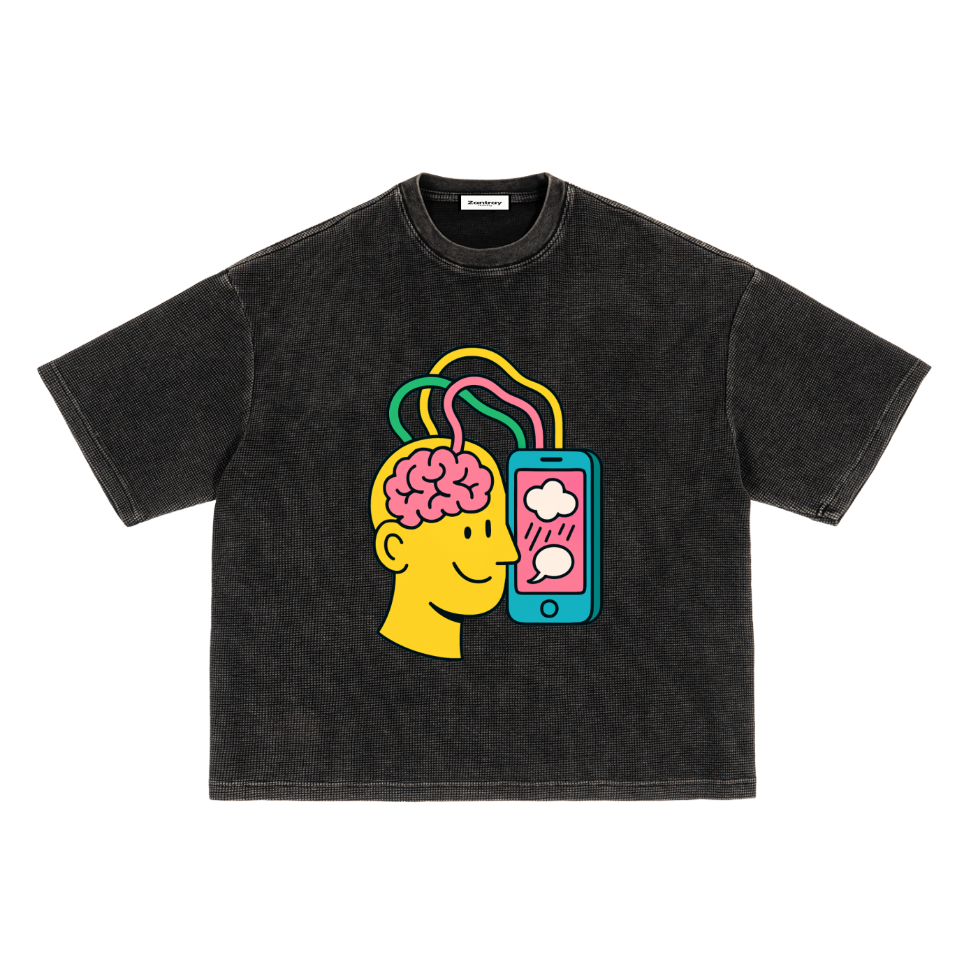 Textured Waffle Washed Boxy T-Shirt