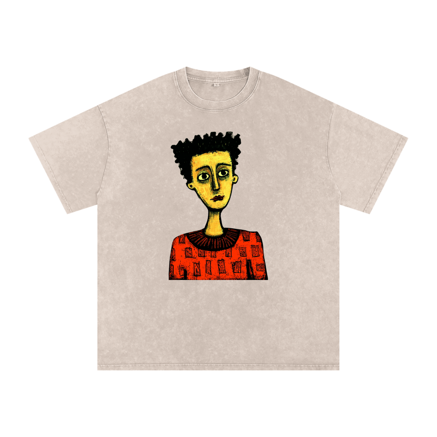 Snow Washed Oversized Cotton T-Shirt