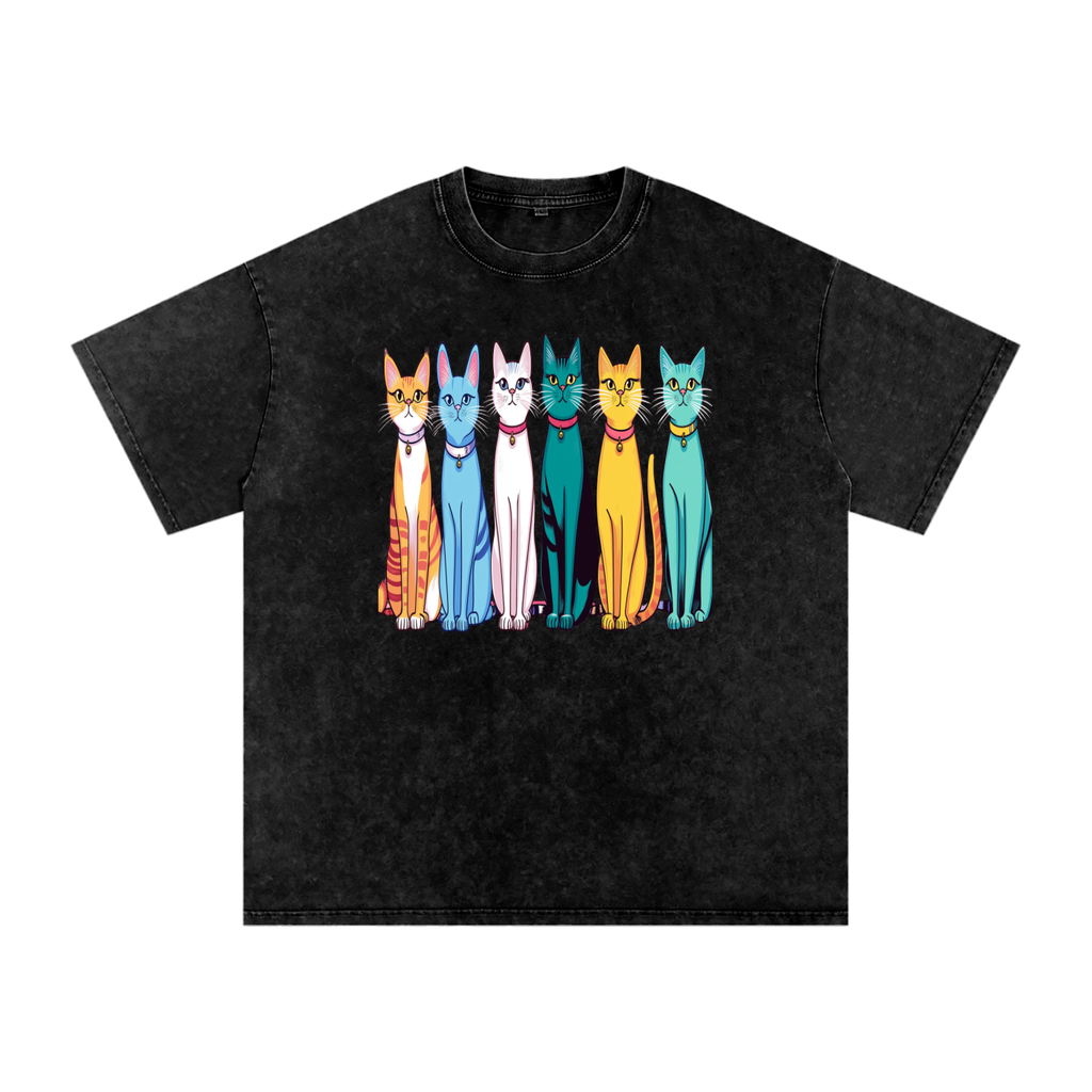 Snow Washed Oversized Cotton T-Shirt