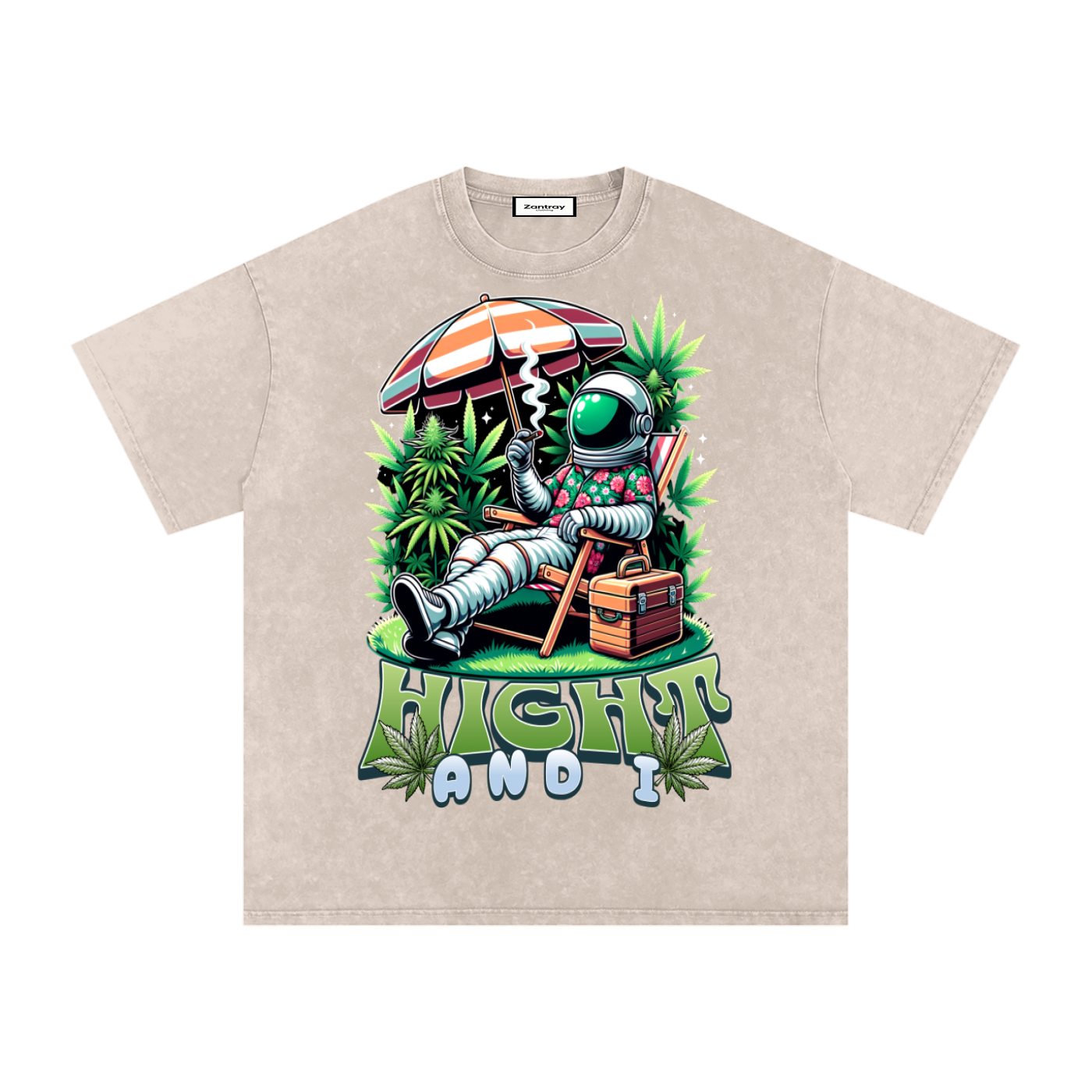 Snow Washed Oversized Cotton T-Shirt