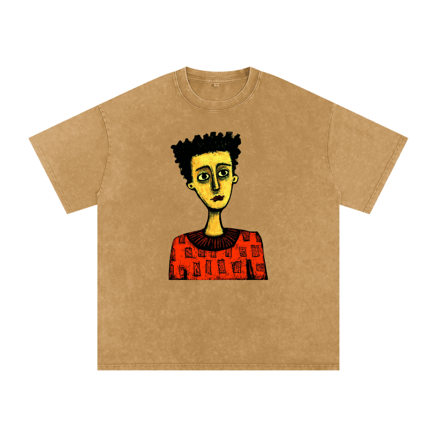 Snow Washed Oversized Cotton T-Shirt