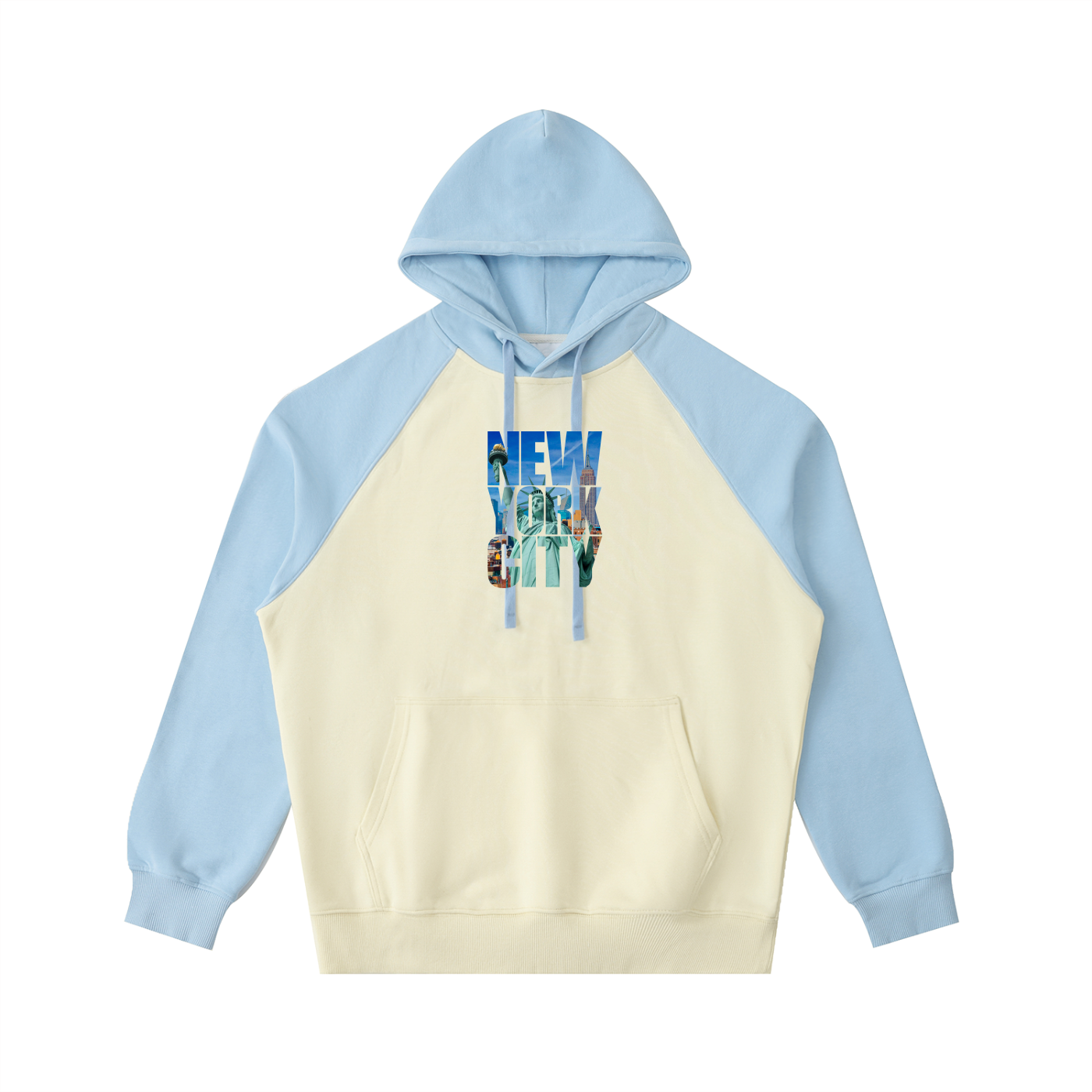 Color-Block Raglan Sleeve Hoodie