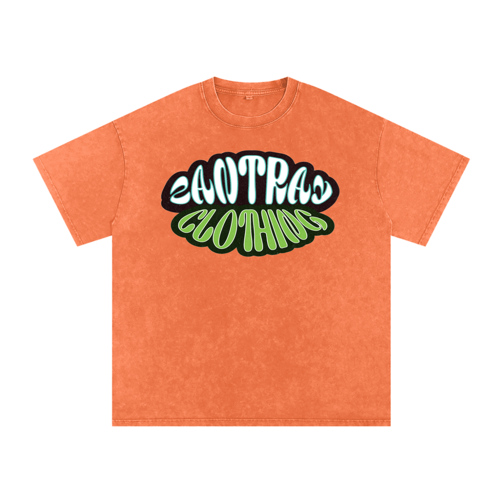 Snow Washed Oversized Cotton T-Shirt